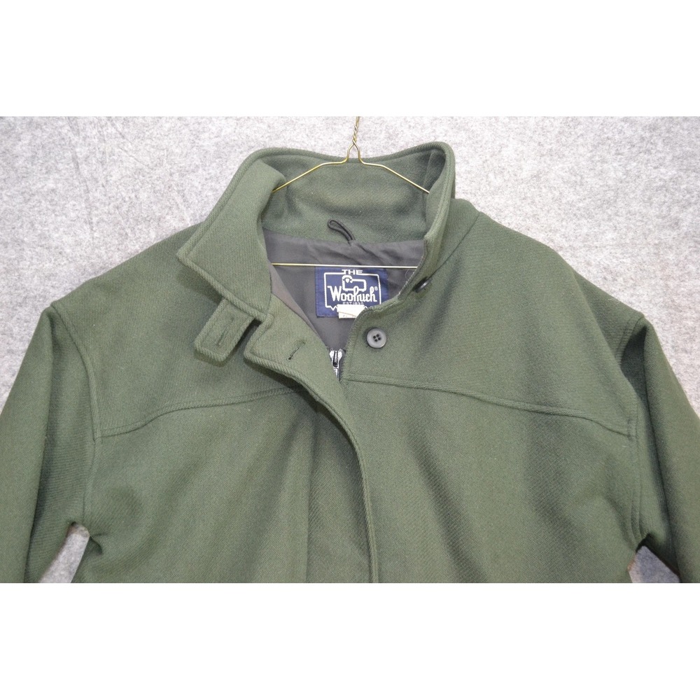 Vintage Woolrich Jacket Womens M Hunter Green Wool Bomber Zip Lined Made USA 80s - Picture 5 of 16